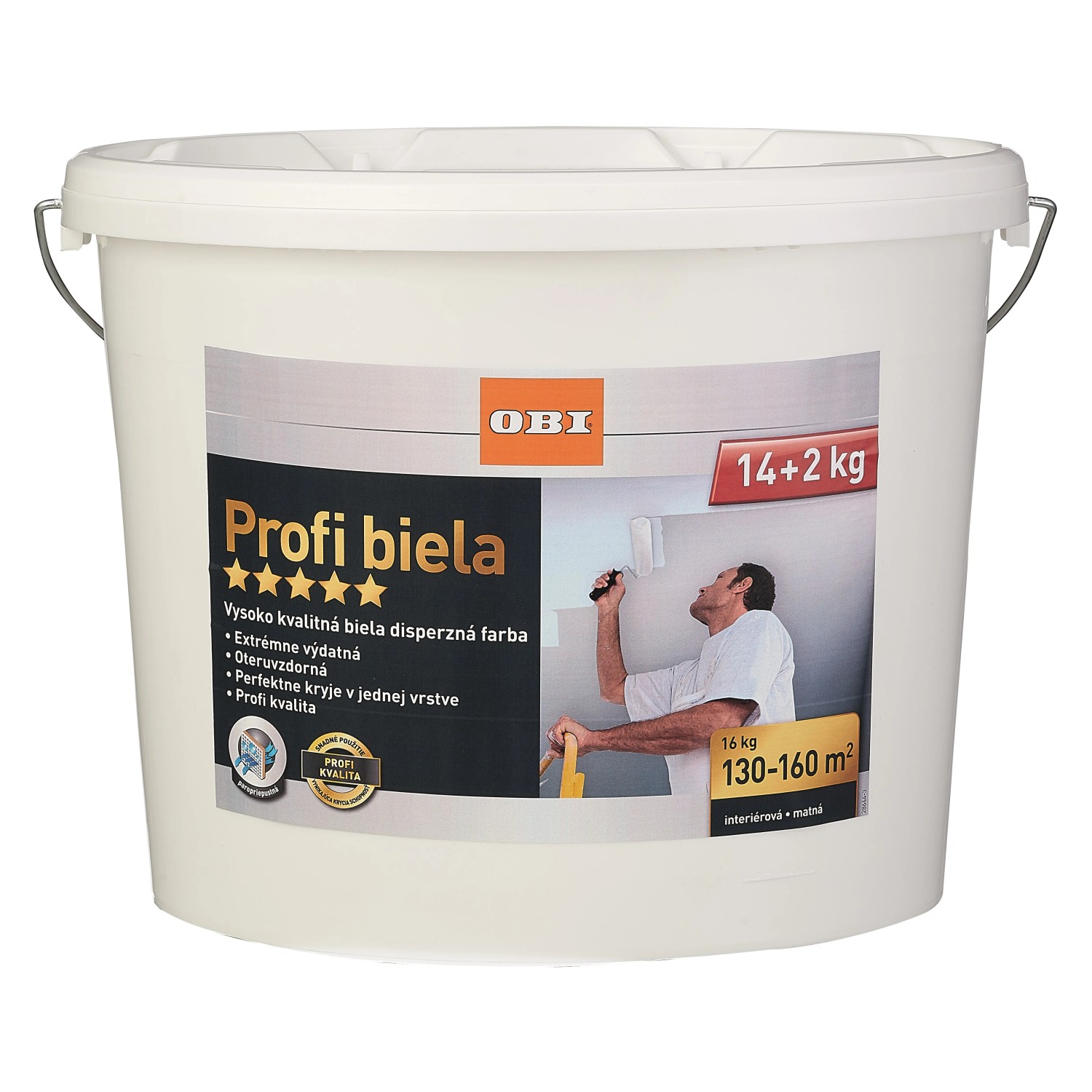E-shop OBI Interiérová farba Profi biela matná 14 + 2 kg