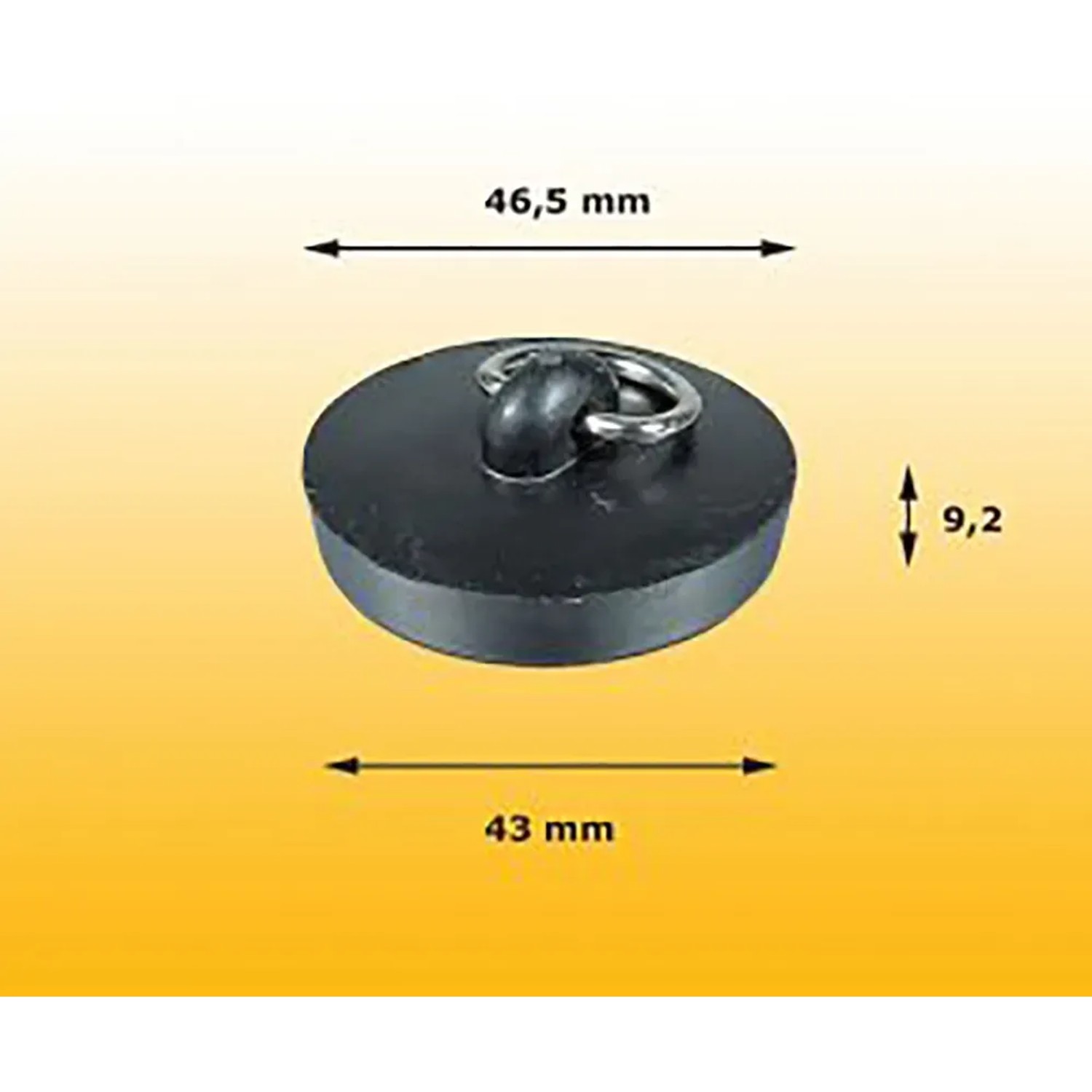 E-shop Zátka priemer 46,5 mm guma, čierna